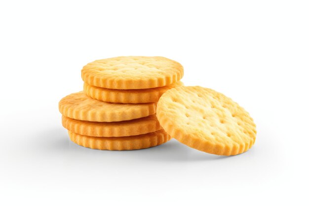 Homemade Cheese Biscuits Delight Isolated on White Background