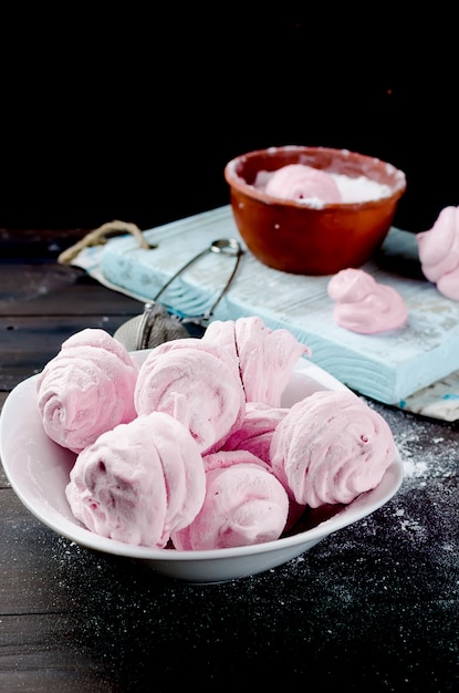 Homemade cherry marshmallows