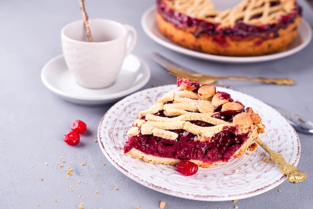 Homemade cherry pie