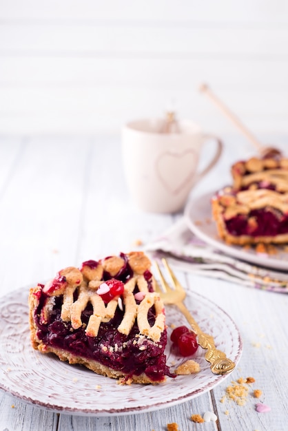 Homemade cherry pie