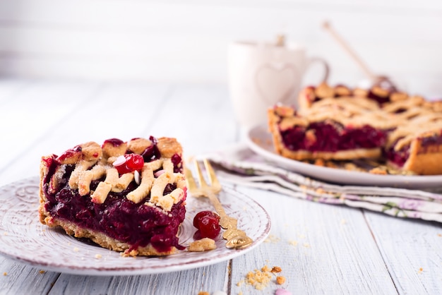 Homemade cherry pie