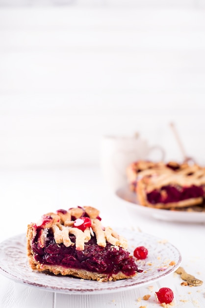 Homemade cherry pie