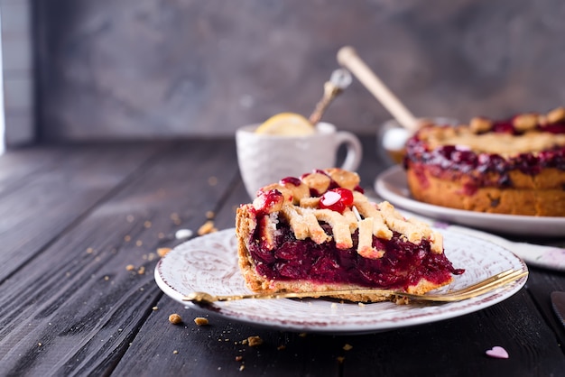 Homemade cherry pie