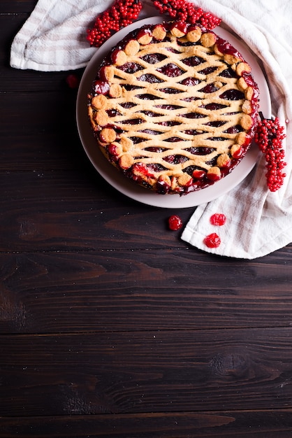 Homemade cherry pie