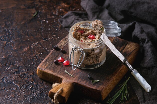 Homemade chicken liver pate