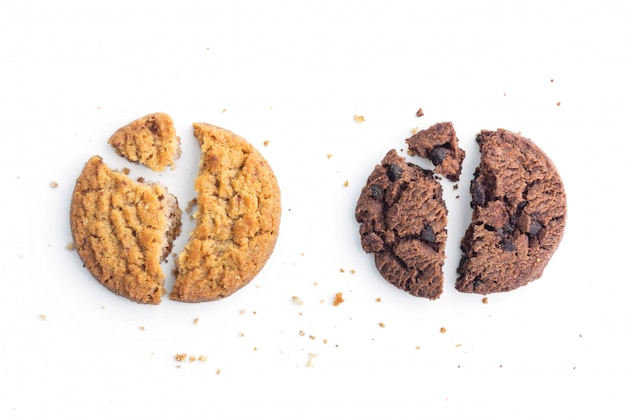 Biscotti al cioccolato fatti in casa e biscotti al burro