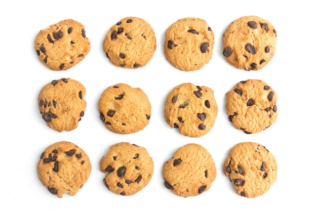 Foto biscotti fatti in casa con gocce di cioccolato