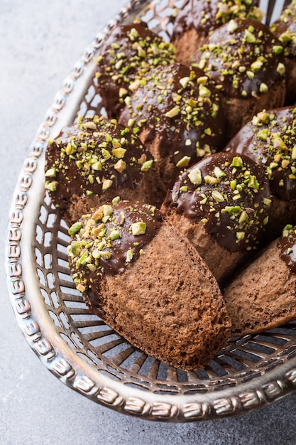 Homemade chocolate cookies Madeleine