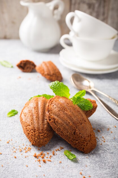 Homemade chocolate cookies Madeleine