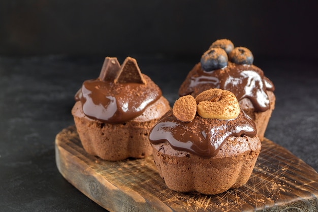 Homemade chocolate cupcake