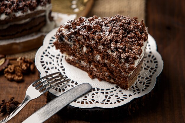 Photo homemade chocolate pie