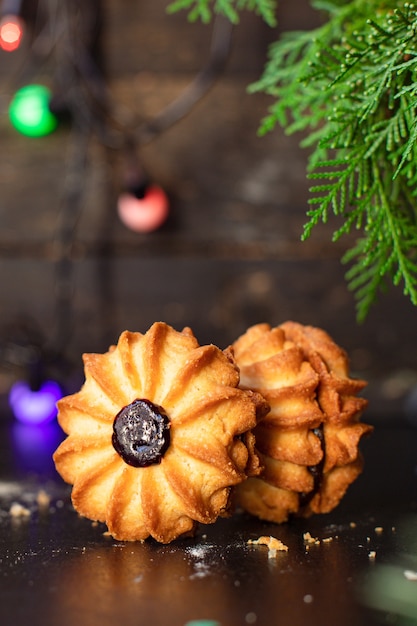 Homemade christmas biscuit cookie