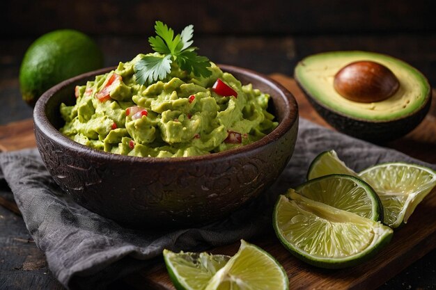 Homemade Chunky Guacamole Dip with Hass Avocado