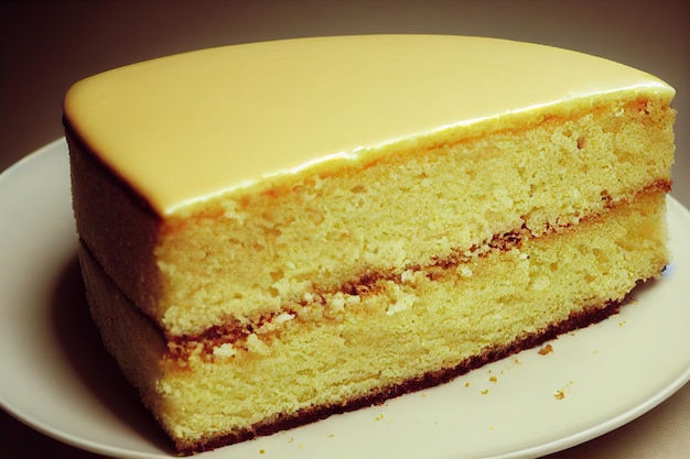 Homemade citrus pastries lemon cake on table