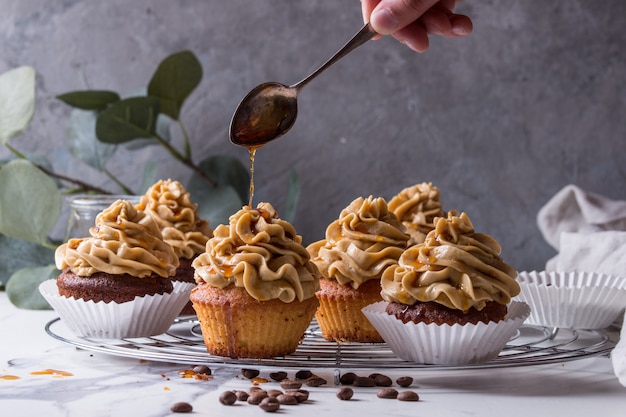 Homemade coffee cupcakes