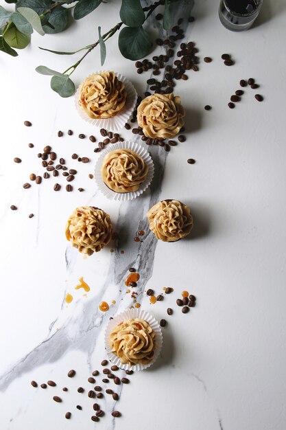 Homemade coffee cupcakes