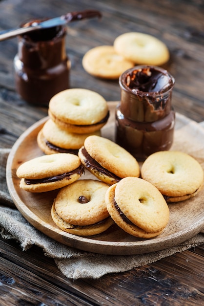 Homemade cookies with chocolate