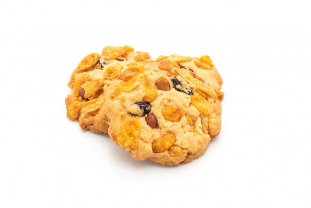 Homemade Cookies with cornflake raisin and almonds