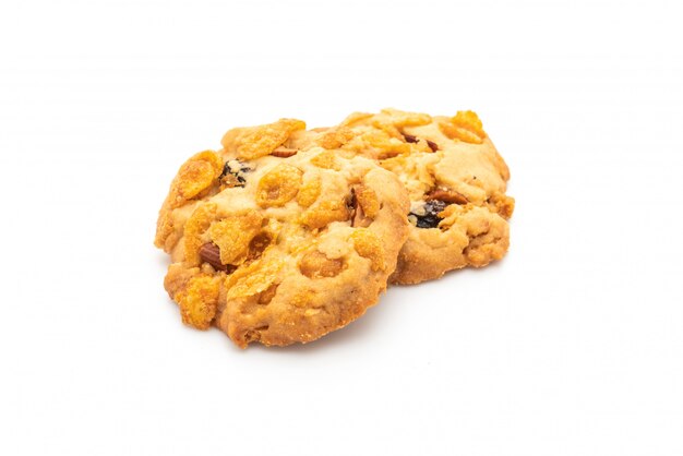 Homemade Cookies with cornflake raisin and almonds