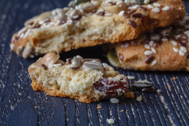 Homemade cookies with seed and nuts