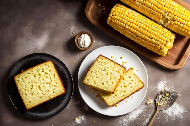 Homemade Corn Bread generative art by AI