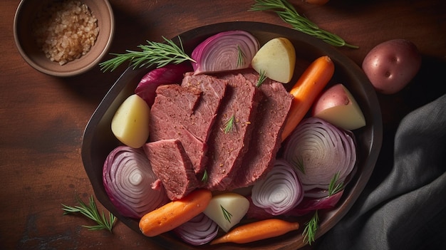 Foto carne di manzo e cavolo fatte in casa