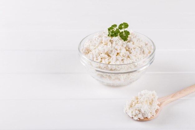 Photo homemade cottage cheese