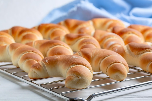 Homemade crescentshaped buns