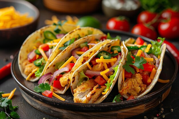 사진 homemade crispy cheddar chicken tacos recipe mouthwatering mexican cuisine