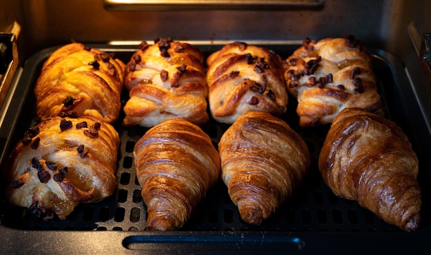 Homemade croissant. A croissant for breakfast cooked deliciously in a household oven.