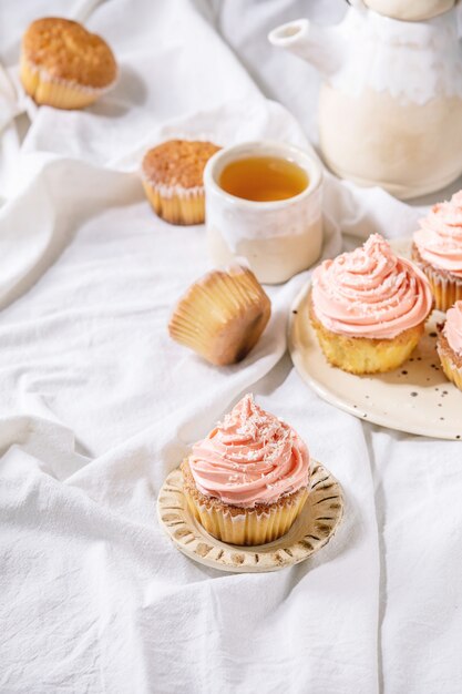 Homemade cupcake with buttercream