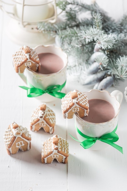 Homemade and cute gingerbread cottages for Christmas