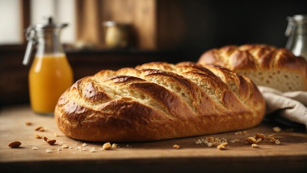 Photo homemade danish bread