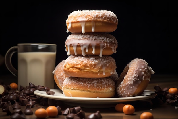 Homemade Donuts Stack Photo