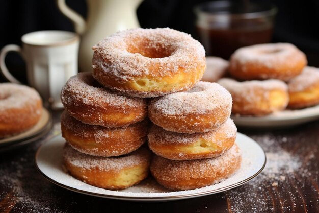 homemade donuts with cinnamon sugar donuts food picture photography