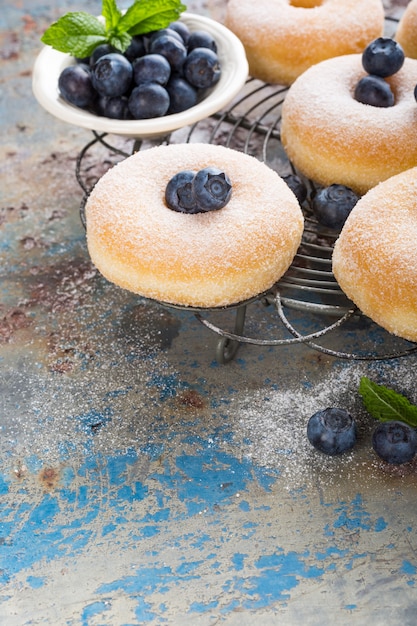 Homemade donuts with sugar