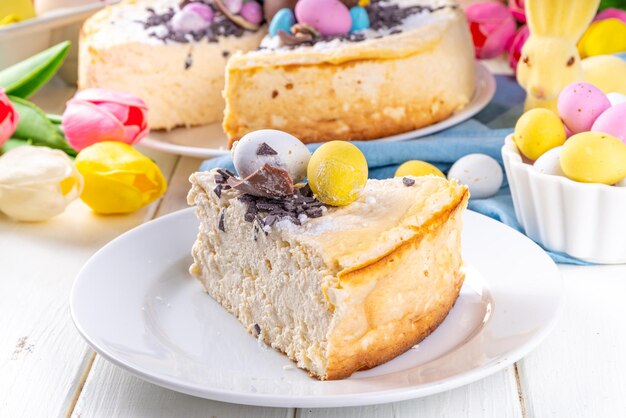 Homemade Easter cheesecake