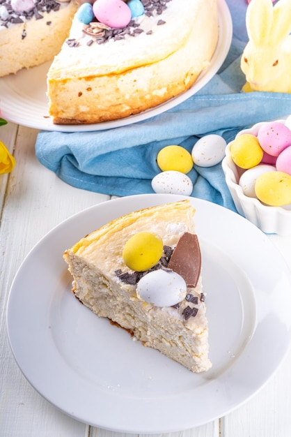 Homemade Easter cheesecake