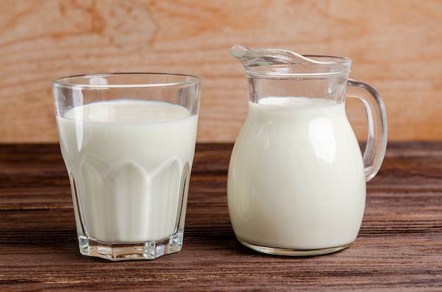 Homemade fermented beverage in a glass of kefir