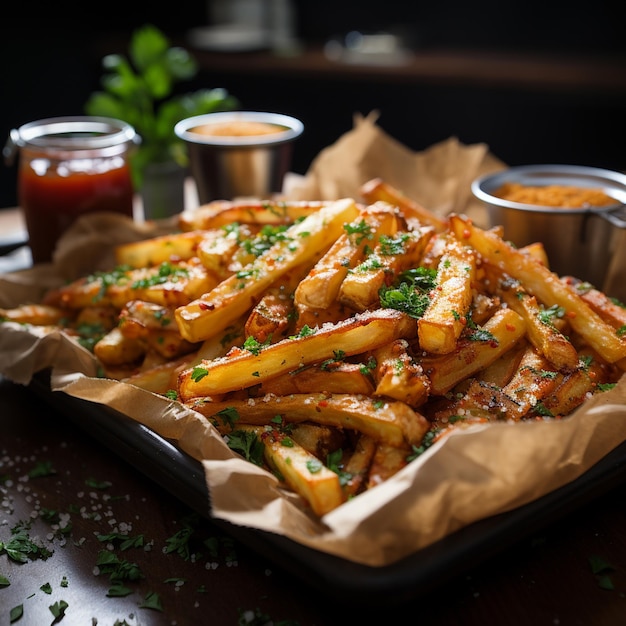 Foto patatine fritte fatte in casa