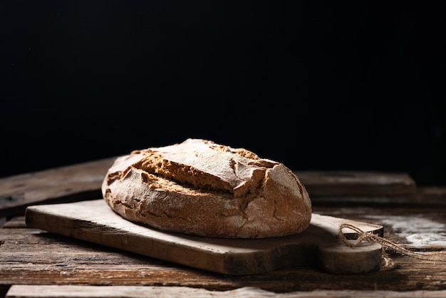 Homemade fresh bread in a Bakery shop. Close up