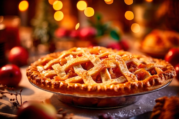 Домашний пирог из свежей тыквы на празднование Дня Благодарения Кусок осеннего пирога крупным планом Традиционный американский тыквенный чизкейк в сезон осеннего сбора урожая, созданный AI