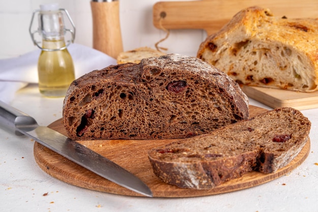 Homemade freshly baked sourdough bread