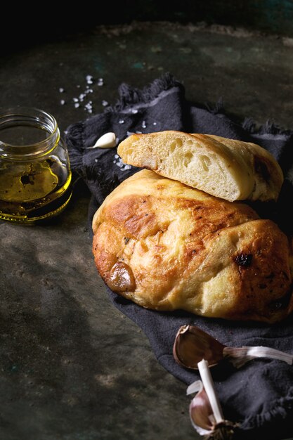 Homemade garlic bread