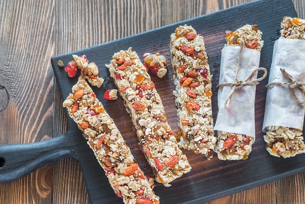 Photo homemade granola bars