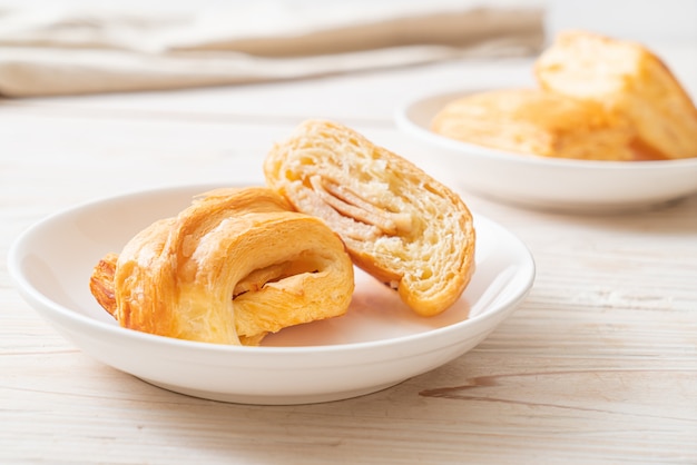 Homemade ham cheese croissant