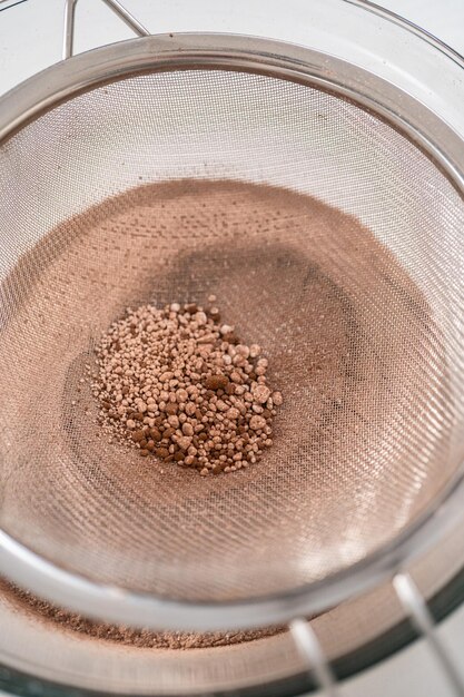 Foto preparato per cioccolata calda fatta in casa