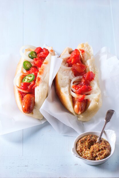 Homemade hot dogs