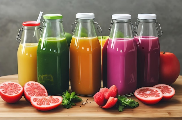 Photo homemade juices for health