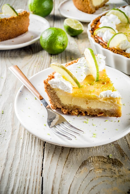 Homemade key lime pie